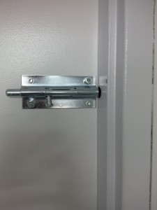 Back door slide bolt